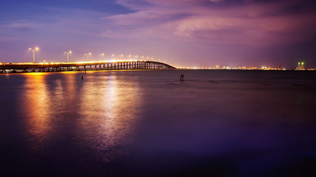 The Queen Isabella Causeway leads to south padre island