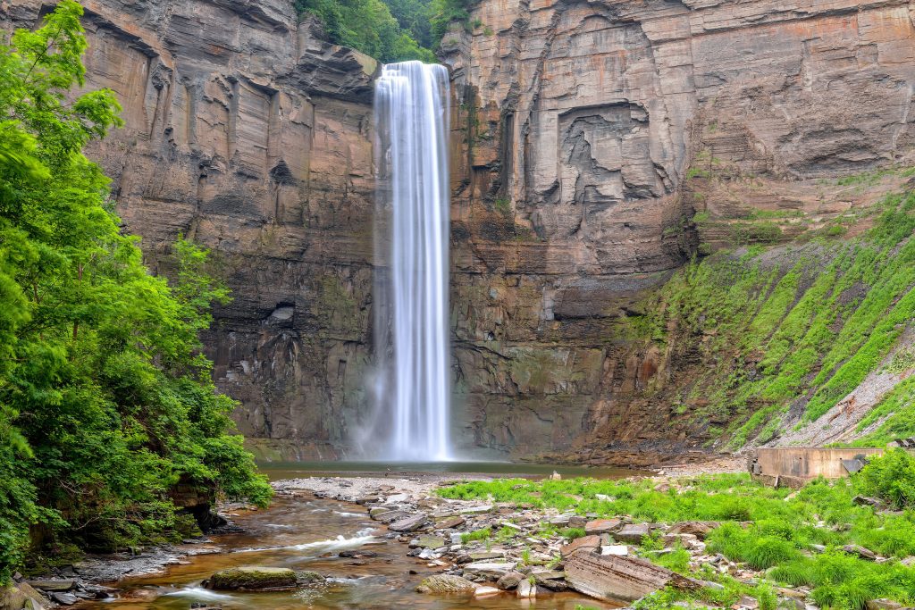 the majestic taughannock falls in new york state.